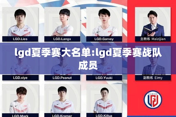 lgd夏季赛大名单:lgd夏季赛战队成员