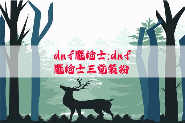 dnf魔枪士:dnf魔枪士三觉装扮