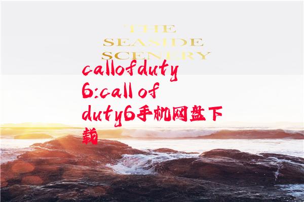 callofduty6:call of duty6手机网盘下载