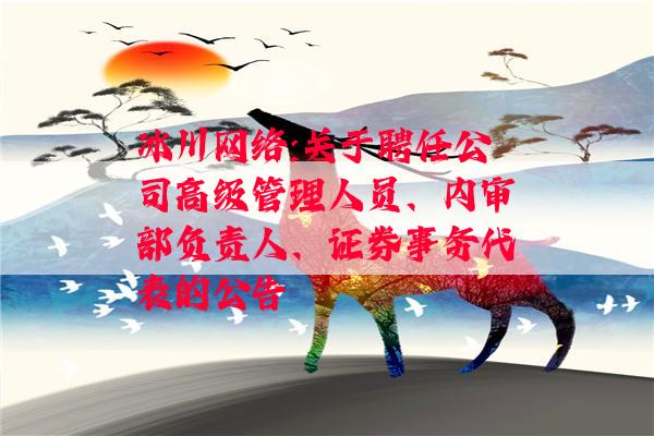 冰川网络:关于聘任公司高级管理人员、内审部负责人、证券事务代表的公告